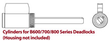 B661,664 SERIES CYLINDER US26D LESS HSG,E KWY,1 3/8-2 1/2"DR
