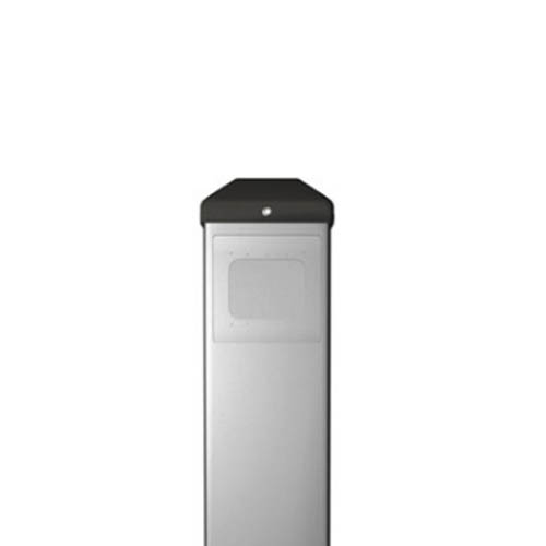 SILVER BOLLARD 42" HEIGHT x 6" WIDTHx4" DEPTH, SURFACE MNT