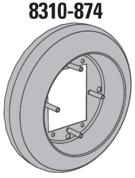 4.5" ROUND ESCUTCHEON PLATE SURFACE MOUNT
